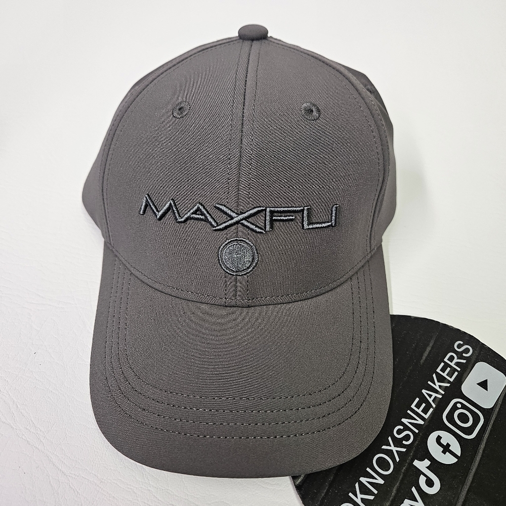 Maxfli Tech Cap Charcoal Grey Golf Hat Strap Back One Size Fits Most